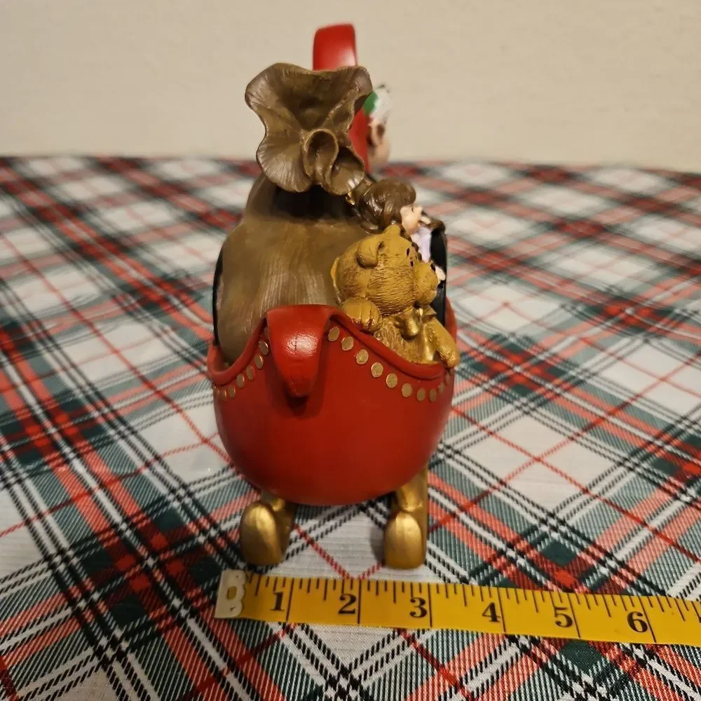 Holiday Home Festive North Pole Elf Sleigh Resin Decor